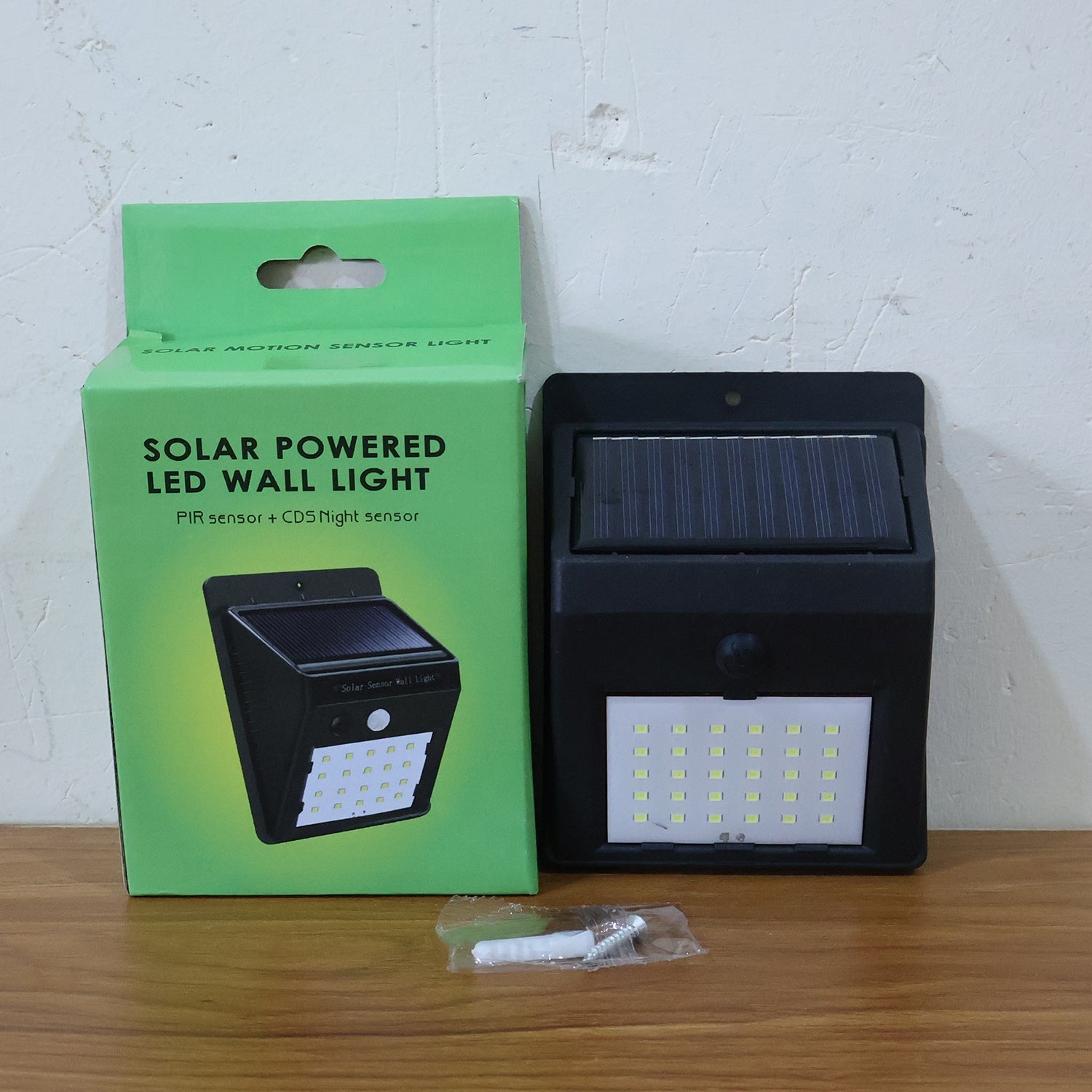 Solar Powered LED Wall Light - (1 Pc) Solar Powered LED Wall Light - (1 Pc)